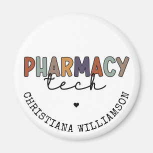 Anpassningsbar Pharmacy Tech Retro Pharmacy Techni Magnet