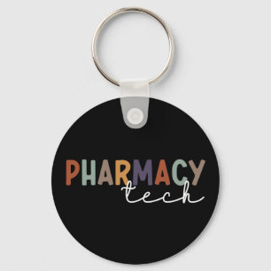Anpassningsbar Pharmacy Tech Retro Pharmacy Techni Nyckelring