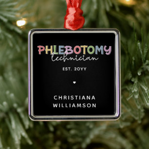 Anpassningsbar Phlebotomy Technician PBT Phlebotom Julgransprydnad Metall