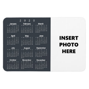 Anpassningsbar Photo 2020 Calendar Magnet Stål G