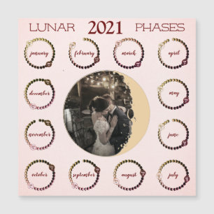 Anpassningsbar Photo 2021 Lunar Phases Magnet Cale