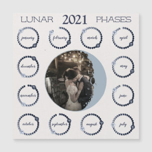 Anpassningsbar Photo 2021 Lunar Phases Magnetic Ca