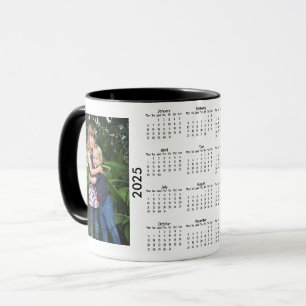 Anpassningsbar Photo 2025 Calendar Mugg