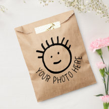 Anpassningsbar Photo 50 x KRAFT FAVOR BAGS - tom m