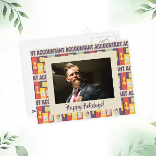 Anpassningsbar Photo Accountant Glad helg Vykort