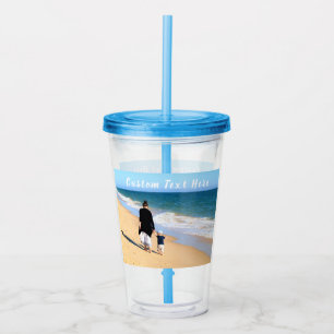 Anpassningsbar Photo Acrylic Tumbler med foton och Take Away Mugg