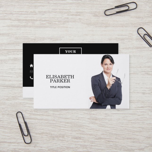 Anpassningsbar Photo Affärskort Visitkort (Fram/Back In Situ)