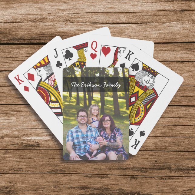 Anpassningsbar Photo and Family Namn Casinokort (Skapare uppladdad)