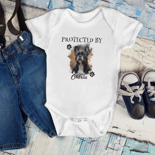 Anpassningsbar Photo and Namn "Protected by [Pets' T Shirt