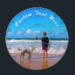 Anpassningsbar Photo and Text Dart Board med dina  Darttavla<br><div class="desc">Anpassningsbarnas foto- och textrityta - din egen design - Personlig-familj/vänner eller Dartboard-gift - Lägg till foto och text - Ändra storlek och flytta eller ta bort och lägg till inslag/text med verktyg för anpassning! Välj teckensnitt / Storlekt / färg ! Du kan överföra designen till fler än 1 000 Zazzle-produkter....</div>