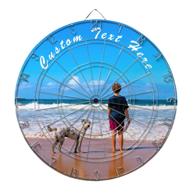 Anpassningsbar Photo and Text Dart Board med dina  Darttavla (Framsidan)