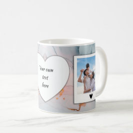 Anpassningsbar Photo and Text Mugg - Light Blue Ma