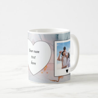 Anpassningsbar Photo and Text Mugg - Light Blue Ma