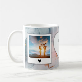 Anpassningsbar Photo and Text Mugg - Light Blue Ma