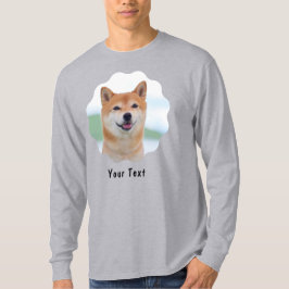 Anpassningsbar Photo and Text Personlig Grått T Shirt