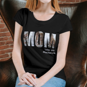 Anpassningsbar Photo and Text Personlig Mamma T Shirt