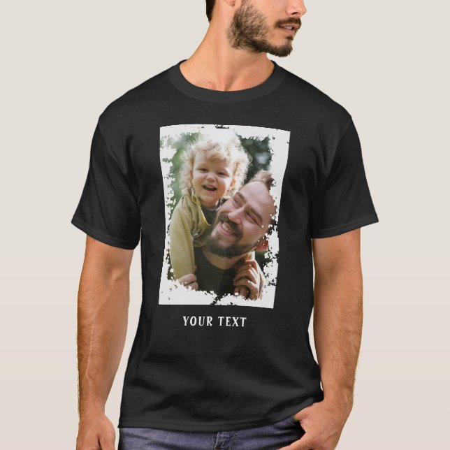 Anpassningsbar Photo and Text Personlig T-Shirt (Framsida)