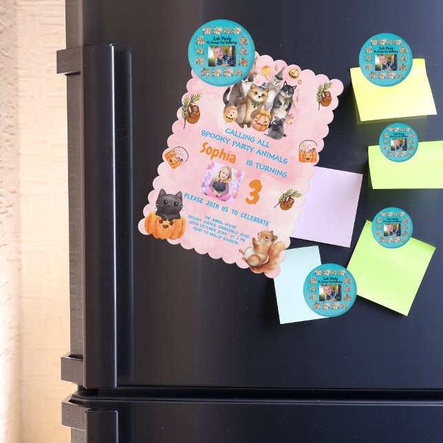 Anpassningsbar Photo Animals Theme Barns födelseda Magnet (Skapare uppladdad)