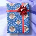 Anpassningsbar Photo Anpassningsbar Logotyp Snowfl Presentpapper<br><div class="desc">Anpassningsbar Photo Anpassningsbar Logotyp Snowflake Royal Navy Blue Wrapping Papper. Fototips: Den här mallen fungerar bättre med fyrkantiga,  nära fyrkantiga eller rektangulära foton med huvudbilden nära fotots mittpunkt.</div>