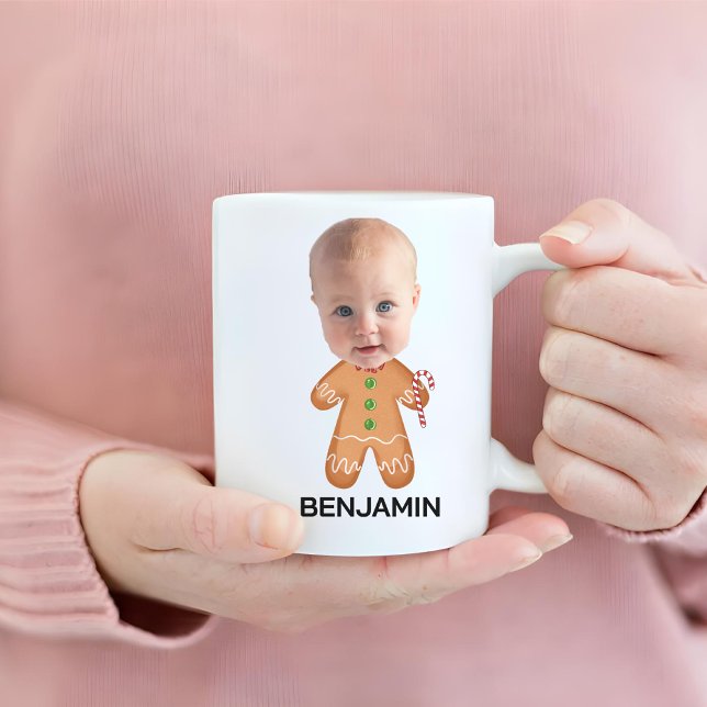 Anpassningsbar Photo Ansikte Klej Julgingerbröd Ki Kaffemugg (Skapare uppladdad)