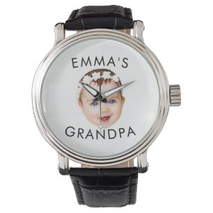 Anpassningsbar Photo Ansikte Mamma Grandma Grandpa Armbandsur