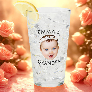 Anpassningsbar Photo Ansikte Mamma Grandma Grandpa Glaskopp