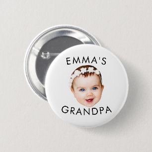 Anpassningsbar Photo Ansikte Mamma Grandma Grandpa Knapp
