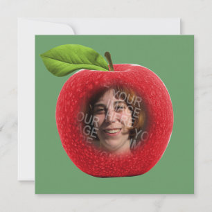 Anpassningsbar Photo Apple Ansikte Inbjudningar