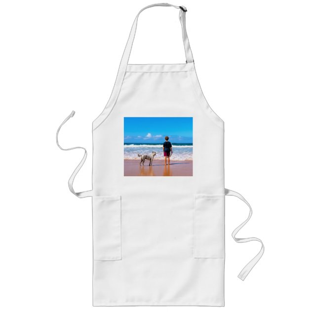 Anpassningsbar Photo Apron med dina favoritfoton Långt Förkläde (Framsidan)
