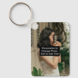 Anpassningsbar Photo Art Namn Monogram Citat Alum  Nyckelring