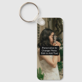 Anpassningsbar Photo Art Namn Monogram Citat Alumi Nyckelring