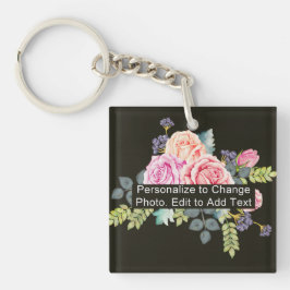 Anpassningsbar Photo Art Namn Monogram Quote Acryl