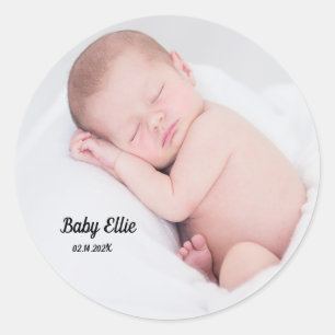 Anpassningsbar Photo Baby Runt Klistermärke
