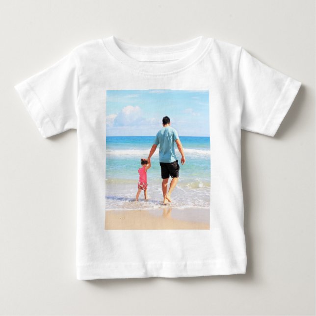 Anpassningsbar Photo Baby T-Shirt Your Favorite Ph (Framsida)