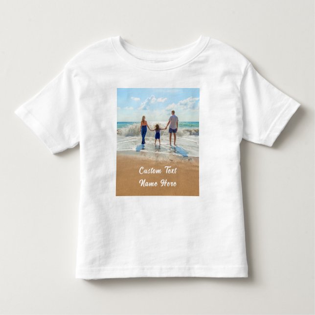 Anpassningsbar Photo Baby T-Shirt Your Photos and  (Framsida)