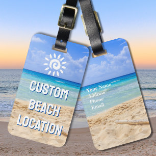 Anpassningsbar Photo Beach Luggage Tag Bagagebricka