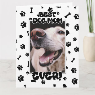 Anpassningsbar Photo Best Hund Mamma Aldrig Mors d Kort