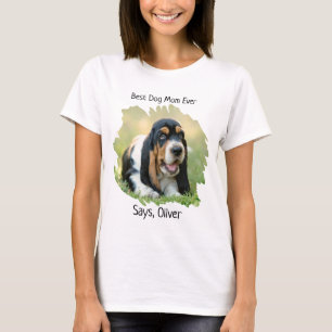 Anpassningsbar Photo Best Hund Mamma T Shirt