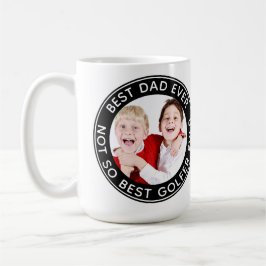 Anpassningsbar Photo Best Pappa All Funny Black Wh Kaffemugg
