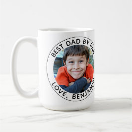 Anpassningsbar Photo Best Pappa by Par Black White Kaffemugg