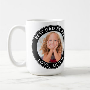 Anpassningsbar Photo Best Pappa by Par Black White Kaffemugg
