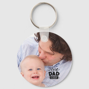 Anpassningsbar Photo BEST PAPPA EVER Fars dag Gift Nyckelring