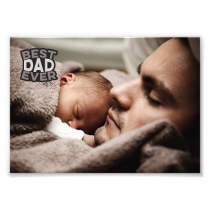 Anpassningsbar Photo BEST PAPPA EVER Fototryck