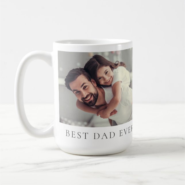Anpassningsbar Photo Best Pappa någonsin Kaffemugg (Vänster)
