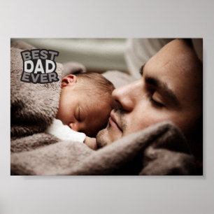 Anpassningsbar Photo Best Pappa någonsin Poster