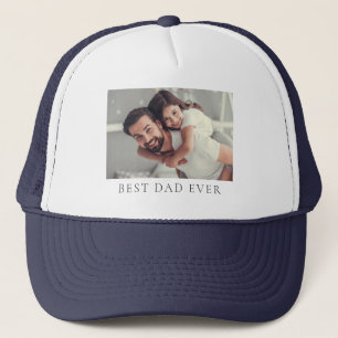 Anpassningsbar Photo Best Pappa någonsin T-Shirt Keps