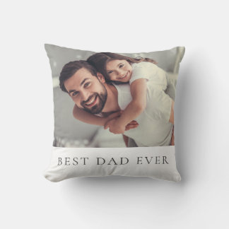 Anpassningsbar Photo Best Pappa någonsin T-Shirt Kudde