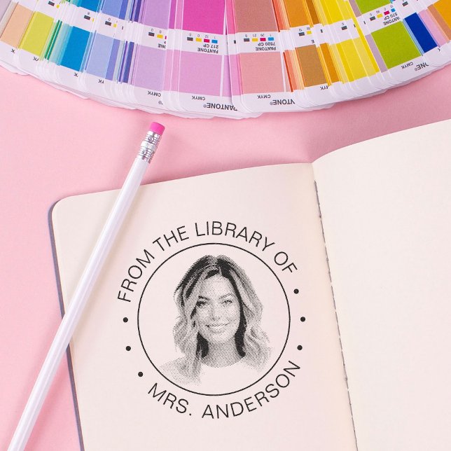 Anpassningsbar Photo Bibliotek Lärare Self Inking  Självfärgande Stämpel (Skapare uppladdad)