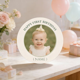 Anpassningsbar Photo Birthday Sticker - Personlig Runt Klistermärke