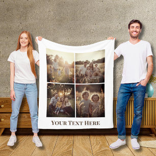 Anpassningsbar Photo Blanket Collage Personlig Bil Fleecefilt